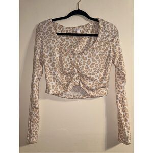 Colsie long sleeve crop top size large